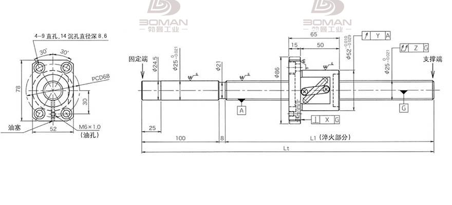 KURODA GG2510DS-BALR-2220A 黑田丝杆型号规格