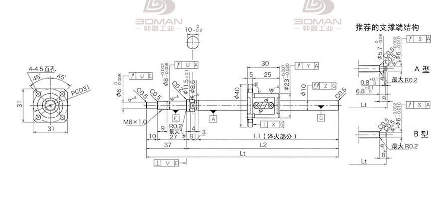 KURODA GP1002DS-EAFR-0320B-C3F 黑田精工的滚珠丝杠好用吗
