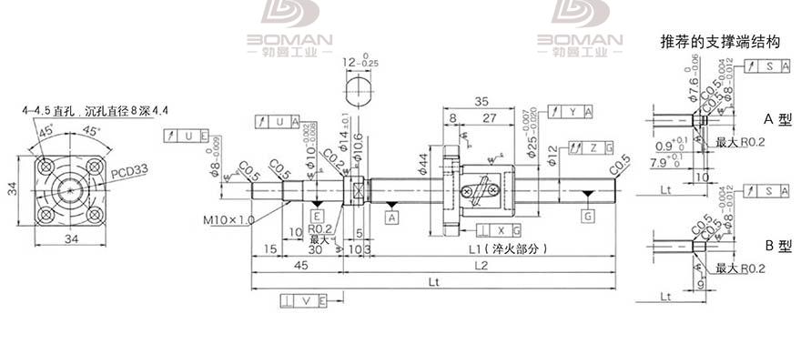 KURODA GP1202DS-AAPR-0400B-C3F 黑田精工丝杆的价格
