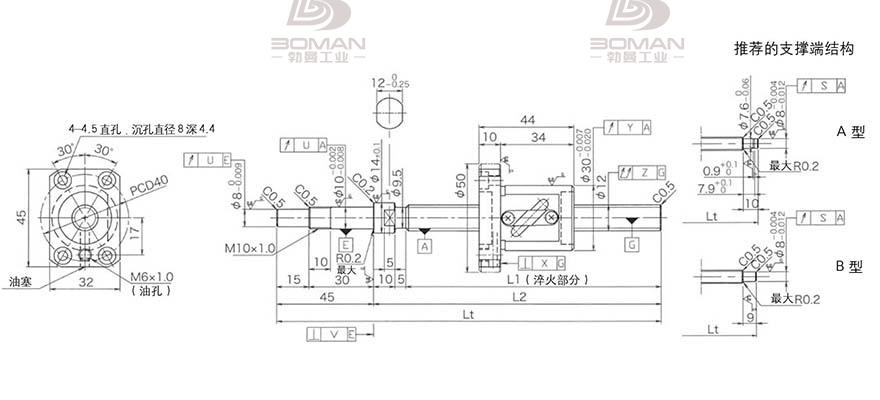KURODA GP1205DS-BALR-0450B-C3S 日本黑田丝杆和THK丝杆哪个好
